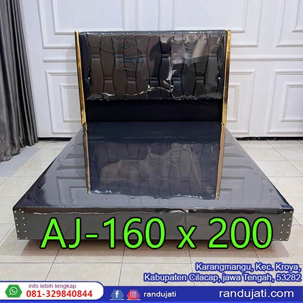 DIPAN AJ 160 HITAM VARIASI SAMPING EMAS