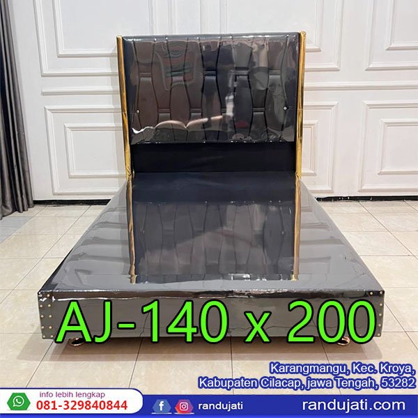 DIPAN AJ 140 HITAM VARIASI SAMPING EMAS