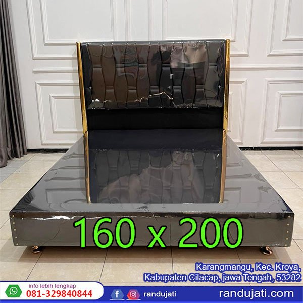 DIPAN 160 HITAM VARIASI SAMPING EMAS