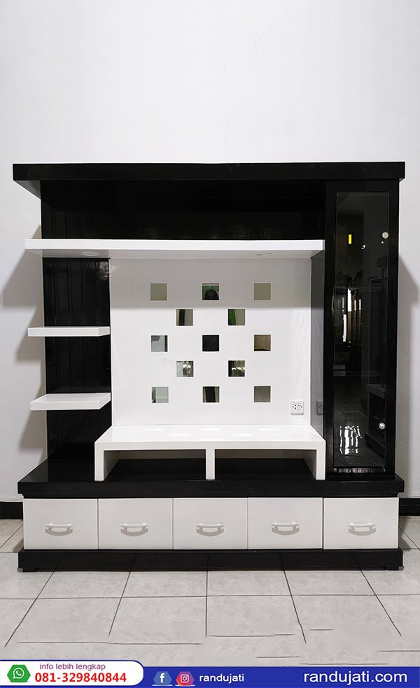 BUFFET TV TINGGI MULTYPLEK 200 JUMBO HITAM PUTIH 