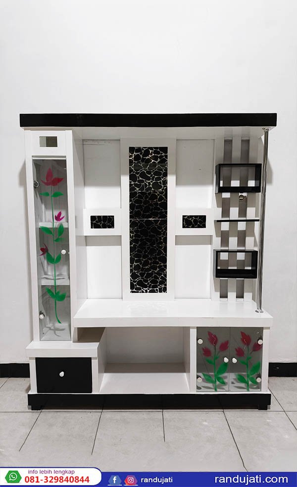 BUFET TV TINGGI MULTYPLEK SEKAT MINIMALIS 160 PUTIH HITAM