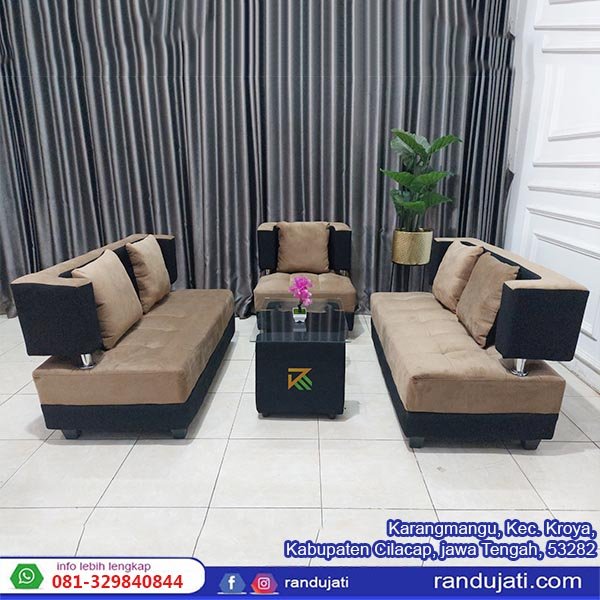 SOFA YASMIN 221 COKLAT HITAM