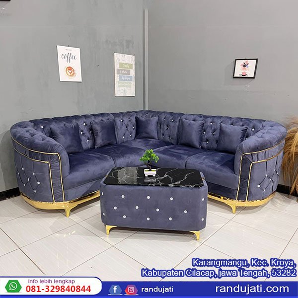 SOFA TURKEY LANGSING 22 SUDUT NAVY