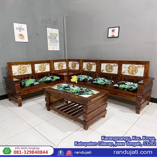 KURSI KAYU JATI EKONOMIS SUDUT ROBOT