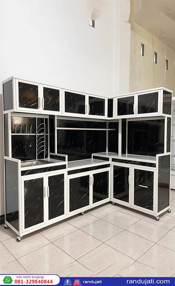 RAK DAPUR ALUMUNIUM WASTAFEL ACP HITAM