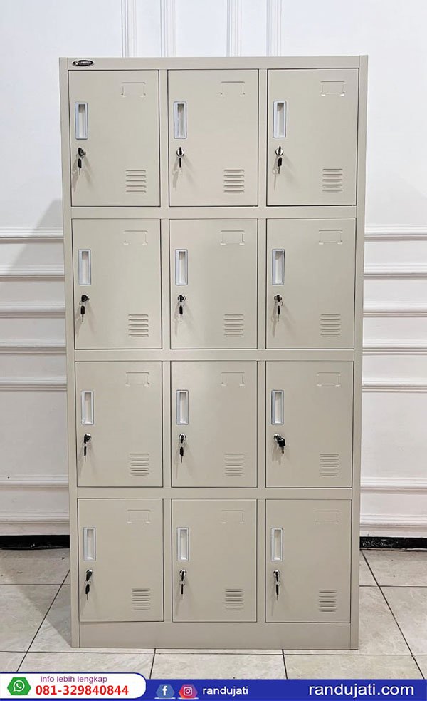 LOKER PLAT BESI 12 KOTAK CABINET L-12