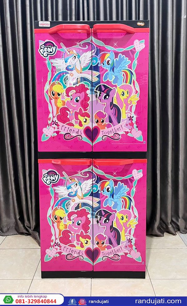 LEMARI PAKAIAN PLASTIK NAIBA 9564 MY LITTLE PONY
