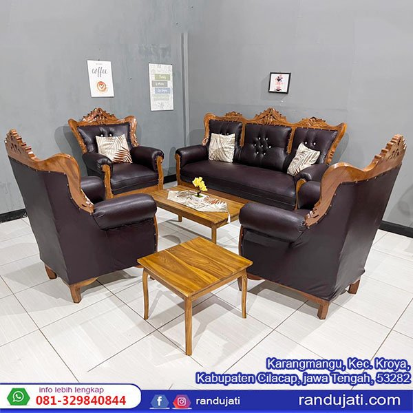 KURSI KAYU JATI GAJAHAN OSCAR HITAM