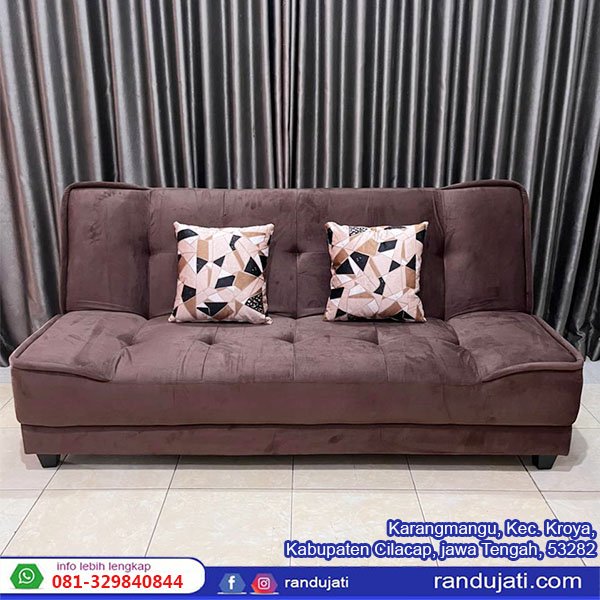 SOFABED PREMIUM COKLAT KAIN VEGAS